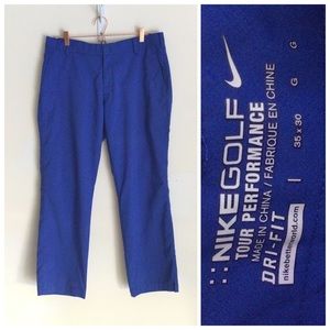 NIKE Golf Tour Performance Modern Tech Pants Blue Men’s Sz 35/30